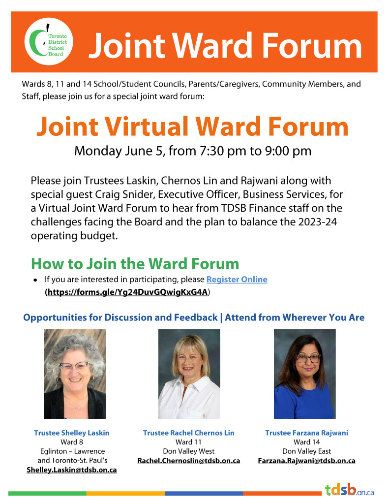 2023 06 05 Joint Ward Forum _Budget_ Wards _8_11_14 Flyer1024_1